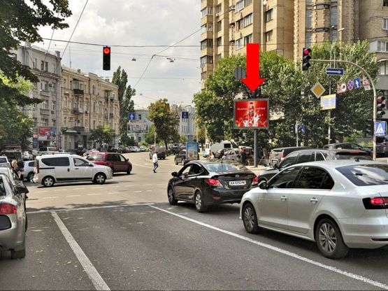 Фото рекламной плоскости по адресу Саксаганского ул./ Тарасовская ул., в сторону Победы пл. Фото рекламной плоскости по адресу Саксаганского ул./ Тарасовская ул., в сторону Победы пл.