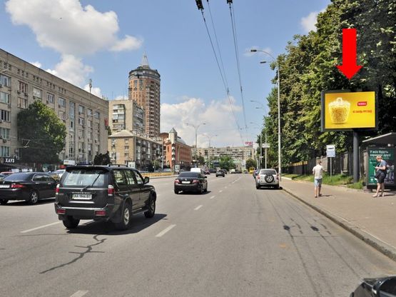 Фото рекламной плоскости по адресу Украинки бул., 27 / Кудри ул., светофор, в сторону ст.м. "Печерская", ул. Крещатик Фото рекламной плоскости по адресу Украинки бул., 27 / Кудри ул., светофор, в сторону ст.м. "Печерская", ул. Крещатик