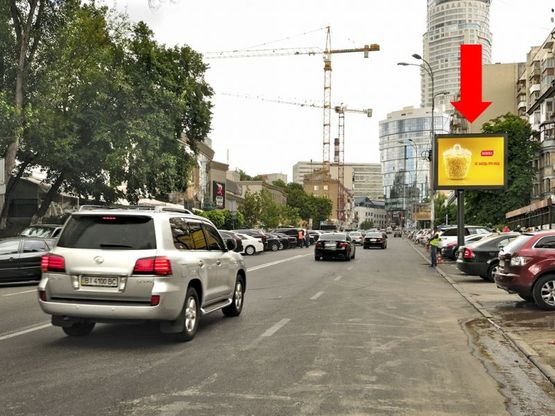 Фото рекламной плоскости по адресу Мечникова ул., 16, напротив магазина "Good Wine", ресторанов "Napule", "Шоти", в сторону Кловского спуска Фото рекламной плоскости по адресу Мечникова ул., 16, напротив магазина "Good Wine", ресторанов "Napule", "Шоти", в сторону Кловского спуска