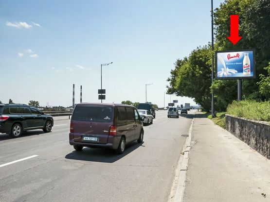 Фото рекламної площини за адресою Надднепрянское шоссе, 150м от Железнодорожное шоссе, из центра