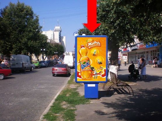 Фото рекламной плоскости по адресу Соборная ул., возле магазина "Соборний"