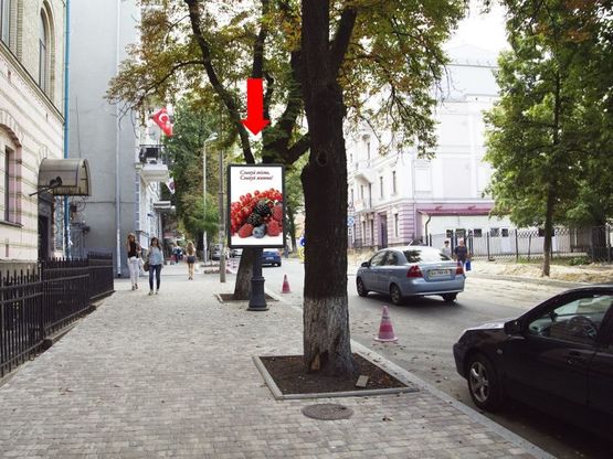 Фото рекламной плоскости по адресу Ярославов Вал ул., 40, в направлении Владимирской ул.