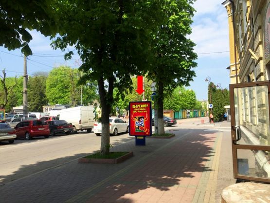 Фото рекламної площини за адресою Проскуровская ул., 47 / ул. Владимирская, возле Художественного музея