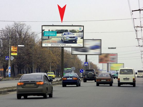 Фото рекламной плоскости по адресу Льва Ландау пр-т, 148 +  Ивана Камышева ул., в центр Фото рекламной плоскости по адресу Льва Ландау пр-т, 148 +  Ивана Камышева ул., в центр