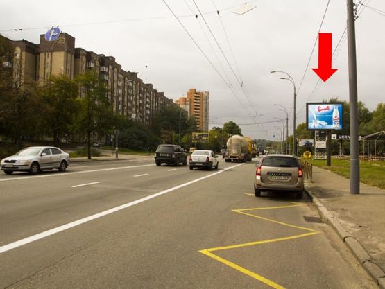 Фото рекламной плоскости по адресу Лобановского пр. (бывш. Краснозвездный пр.), 115, возле АЗС "Укрнафта", в сторону Севастопольская пл.