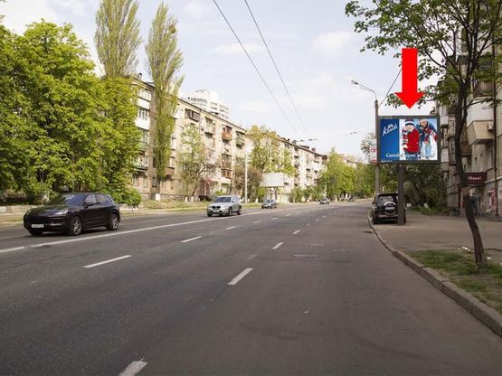 Фото рекламної площини за адресою Бойчука ул. (бывш. Киквидзе ул.), 23, в сторону бул. Л. Украинки и Дружбы Народов, в центр