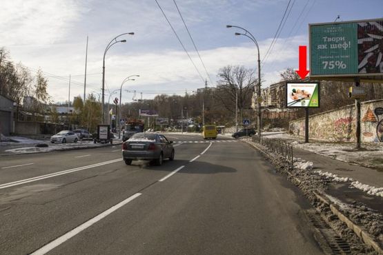 Фото рекламной плоскости по адресу Протасов Яр ул. / пер. Докучаевский, в сторону ул. Соломенской