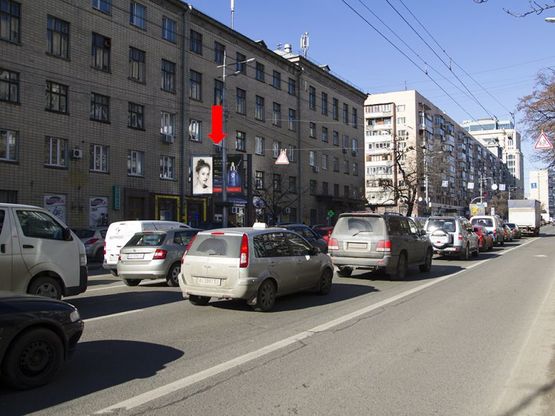 Фото рекламной плоскости по адресу Б. Васильковская ул. (бывш. Красноармейская ул.), 104, в сторону ул. Крещатик Фото рекламной плоскости по адресу Б. Васильковская ул. (бывш. Красноармейская ул.), 104, в сторону ул. Крещатик