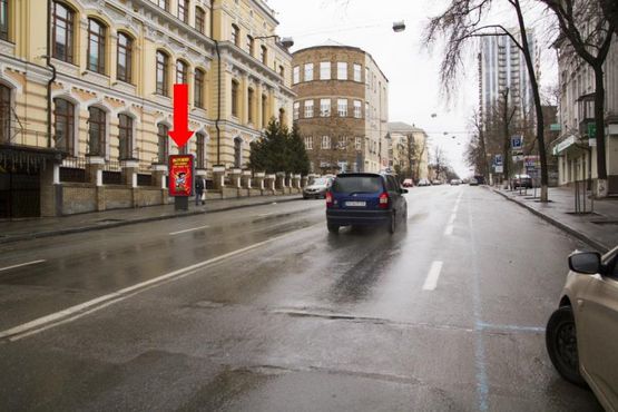 Фото рекламної площини за адресою Бульварно-Кудрявская ул. (бывш. ул. Воровского), 24, в сторону пл. Львовская Фото рекламної площини за адресою Бульварно-Кудрявская ул. (бывш. ул. Воровского), 24, в сторону пл. Львовская