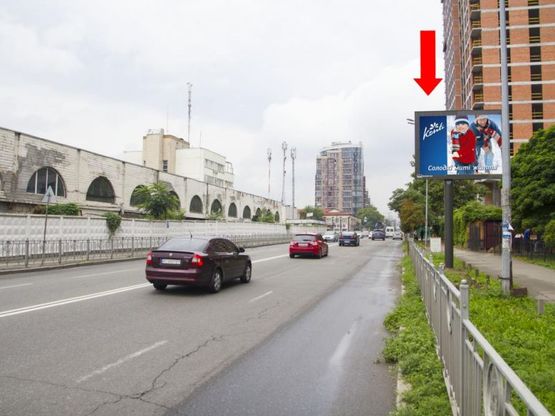 Фото рекламной плоскости по адресу Малевича ул. (бывш. ул. Боженко), 83, в сторону центра, ул. Владимиро-Лыбедской