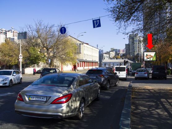Фото рекламной плоскости по адресу Байковая ул. - ул. Ямская, в сторону ул. Малевича, центра