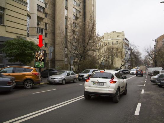 Фото рекламной плоскости по адресу Гончара ул. 59, в сторону пл. Победы