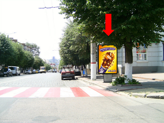 Фото рекламной плоскости по адресу Б. Перспективная ул. (бывш. Маркса ул.) / Егорова ул., напротив гостиницы "Европа" Фото рекламной плоскости по адресу Б. Перспективная ул. (бывш. Маркса ул.) / Егорова ул., напротив гостиницы "Европа"