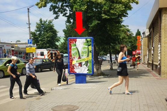 Фото рекламной плоскости по адресу Шевченка Т. ул., 24/43 / ул. Первомайская, возле центрального рынка, мед. центра "Виком" Фото рекламной плоскости по адресу Шевченка Т. ул., 24/43 / ул. Первомайская, возле центрального рынка, мед. центра "Виком"