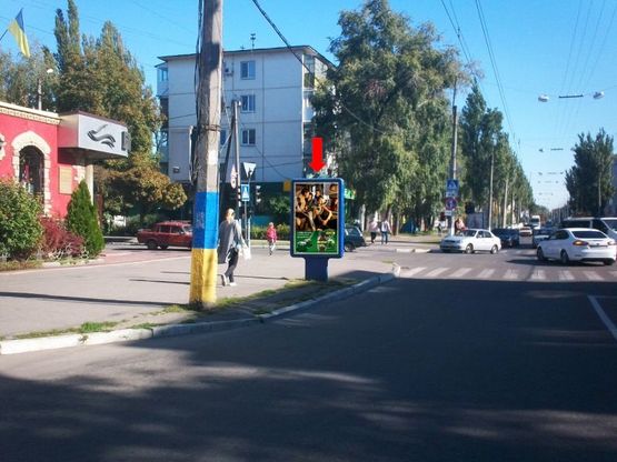 Фото рекламной плоскости по адресу Первомайская ул., 47/17 / ул. Гагарина Фото рекламной плоскости по адресу Первомайская ул., 47/17 / ул. Гагарина