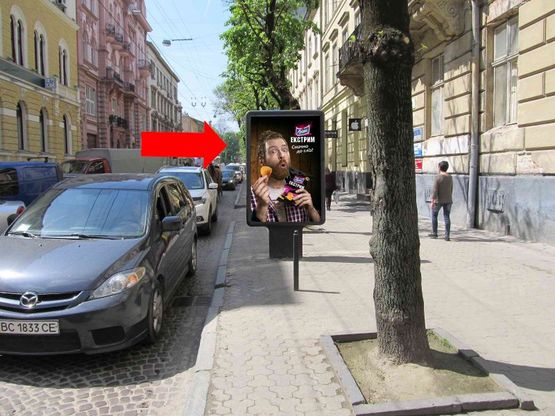 Фото рекламної площини за адресою Сечевых Стрельцов ул., 8 Фото рекламної площини за адресою Сечевых Стрельцов ул., 8