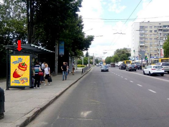 Фото рекламной плоскости по адресу Выговского ул. - ул. Любинская, ост. "ул. Выговского - ул.Чувашская", в сторону ул. Любинской