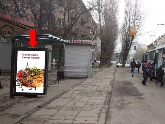 Фото рекламної площини за адресою Героев УПА ул. 76 (ост. "Смаль-Стоцкого"), из центра Фото рекламної площини за адресою Героев УПА ул. 76 (ост. "Смаль-Стоцкого"), из центра