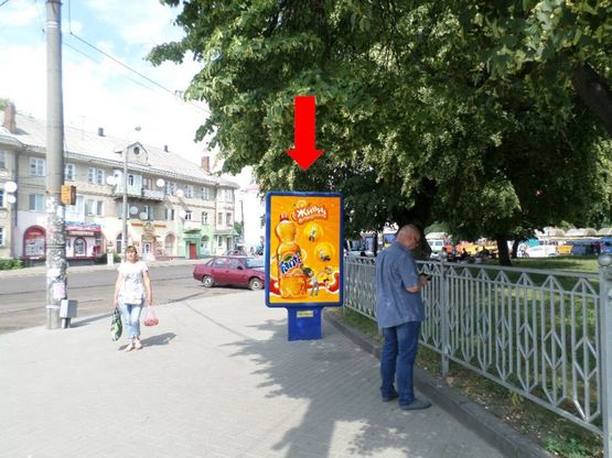 Фото рекламної площини за адресою Привокзальная пл., возде ж/д вокзала