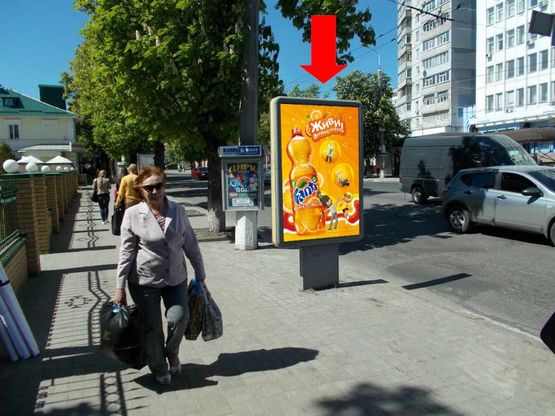 Фото рекламной плоскости по адресу Ильинская ул. (бывш. Красногвардейская ул.), возле выставочного центра "Ильинский"