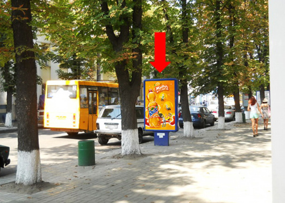 Фото рекламной плоскости по адресу Петропавловская ул., 53, возле Укртелекома