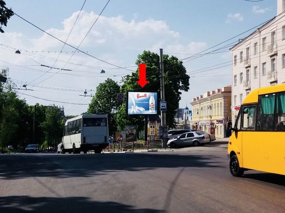 Фото рекламної площини за адресою Покровская пл. / ул. Козацкий вал, гостиница "Украина", центр Фото рекламної площини за адресою Покровская пл. / ул. Козацкий вал, гостиница "Украина", центр