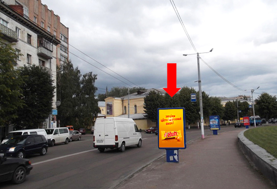 Фото рекламної площини за адресою Бердичевская ул. / ул. Театральная, Советов пл., 10