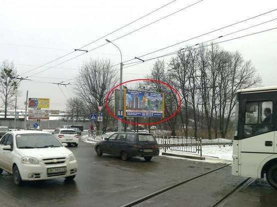 Фото рекламної площини за адресою Зелена, 143а  №2  (переїзд біля вул. Дж. Вашінгтона) А