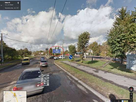 Фото рекламной плоскости по адресу Зелена - вул. Сихівська (Сихівський міст)