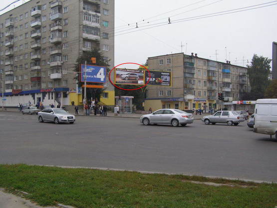 Фото рекламной плоскости по адресу Любінська - вул. Д. Яворницького - вул. С. Петлюри (зліва)