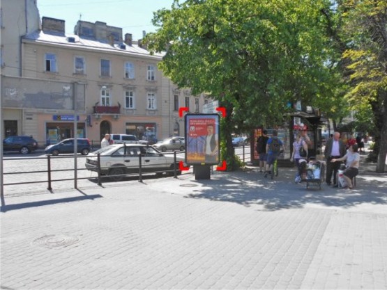 Фото рекламной плоскости по адресу пл. Галицька – вул. Галицька (парна сторона) Фото рекламной плоскости по адресу пл. Галицька – вул. Галицька (парна сторона)