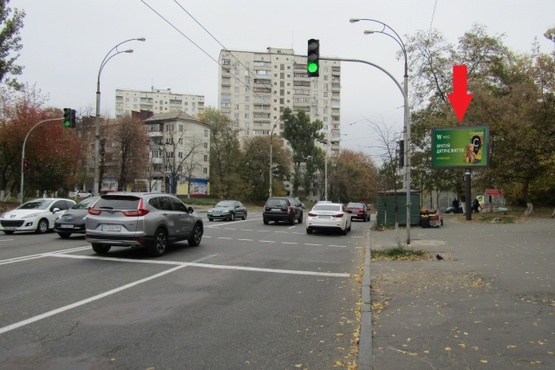 Фото рекламної площини за адресою Соломенская ул., 36 , в направлении Протасового Яра Фото рекламної площини за адресою Соломенская ул., 36 , в направлении Протасового Яра