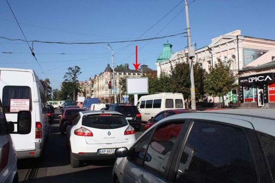 Фото рекламной плоскости по адресу t008A1,просп. Дмитра Яворницького - вул. Шмідта, рух у бік набережної, біля світлофора Фото рекламной плоскости по адресу t008A1,просп. Дмитра Яворницького - вул. Шмідта, рух у бік набережної, біля світлофора