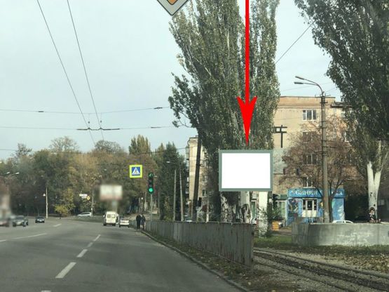 Фото рекламної площини за адресою t018A3,просп. Гагаріна, поворот до ТРЦ "Материк", біля світлофора