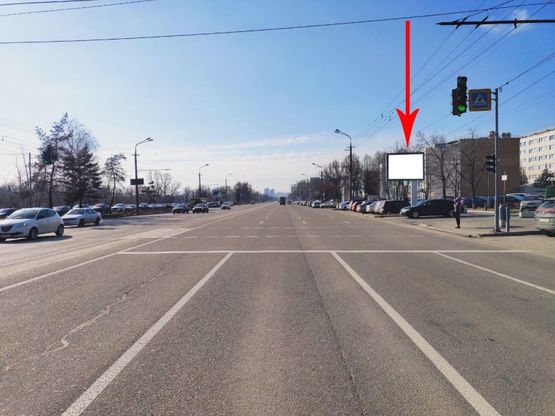 Фото рекламної площини за адресою t134A5,вул. Набережна Перемоги, в районі буд. 30, в'їзд біля світлофору, рух у бік вул. Космічна Фото рекламної площини за адресою t134A5,вул. Набережна Перемоги, в районі буд. 30, в'їзд біля світлофору, рух у бік вул. Космічна