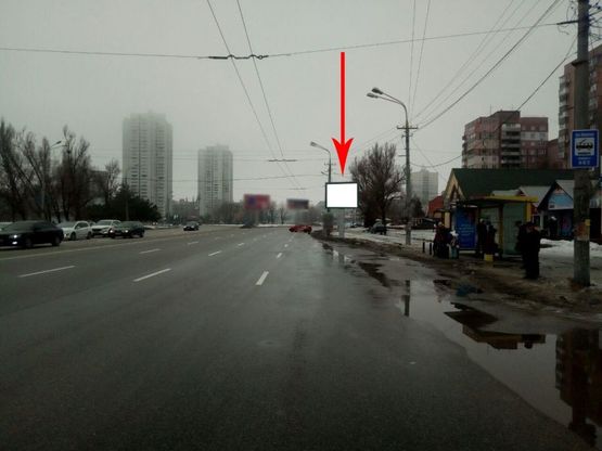 Фото рекламной плоскости по адресу t145A4,вул. Набережна Перемоги, 102 Б, біля кола розвороту Фото рекламной плоскости по адресу t145A4,вул. Набережна Перемоги, 102 Б, біля кола розвороту