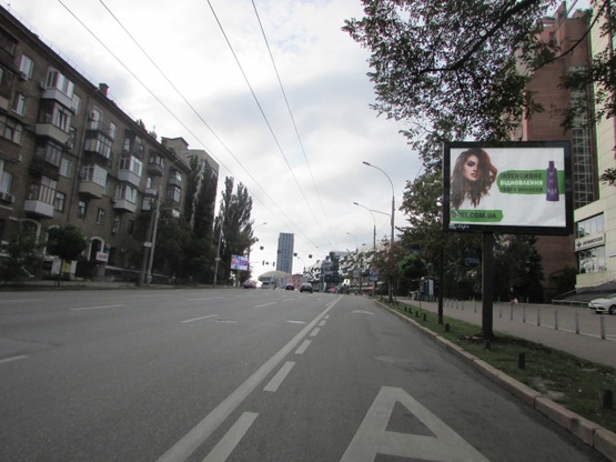 Фото рекламной плоскости по адресу Антоновича (Горького), 172 / Загородня (Любченка),  біля ТЦ Палладіум Сіті