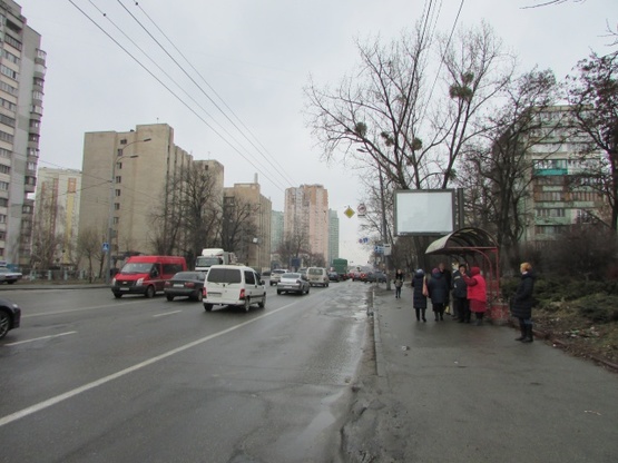 Фото рекламної площини за адресою Валерія Лобановського (Краснозвездный) проспект, 35 рух до Севастопольська площа