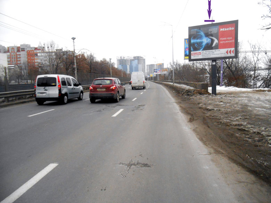 Фото рекламної площини за адресою ул.Борщаговская/Политехническая направление в центр