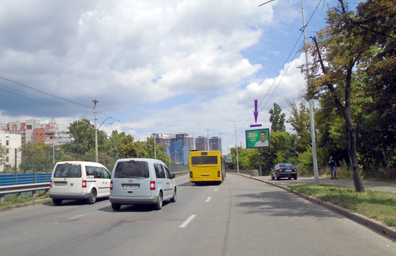 Фото рекламной плоскости по адресу вул. Борщагівська / Політехнічна у напрямку до центру Фото рекламной плоскости по адресу вул. Борщагівська / Політехнічна у напрямку до центру