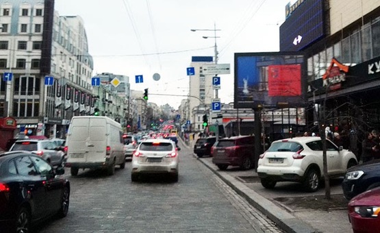 Фото рекламной плоскости по адресу вул.В Васильківська,57/3 / ст.метро "Олімпійська", на пл.Льва Толстого (А5) СКРОЛЕР
