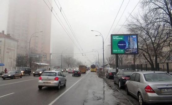 Фото рекламной плоскости по адресу пр-т Лобановського (Краснозвездный),23 /на Воздухофлотський пр-т.,вул.Зеленогорська (А1) СКРОЛЕР