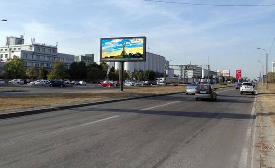 Фото рекламной плоскости по адресу Богатирська 1 /з-д Оболонь - на Вишгород (розподілювач) (А3) СКРОЛЛЕР