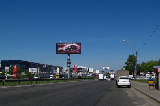 Фото рекламной плоскости по адресу Кільцева дорога, : розподільник; 100м до повороту на смт Вишневе (в напр. просп.Перемоги)