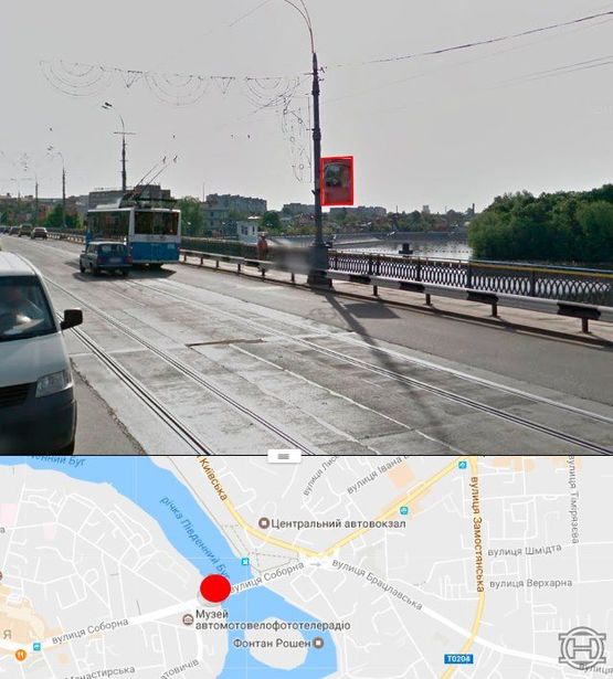 Фото рекламної площини за адресою Центральный мост в сторону ж/д вокзала (стор. А):
