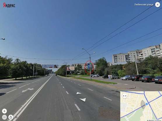 Фото рекламной плоскости по адресу вул. Любінська (права сторона) - від/до Аеропорту