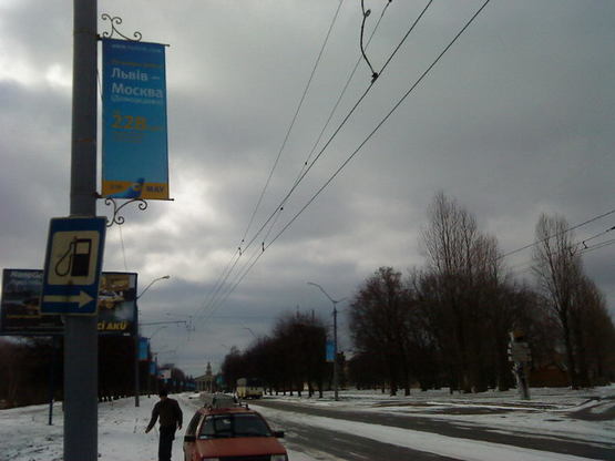 Фото рекламної площини за адресою вул. Любінська (ліва сторона) - від вул. Виговського до Аеропорту