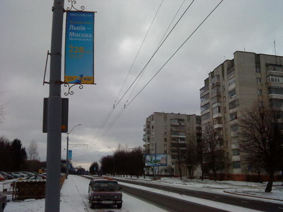 Фото рекламной плоскости по адресу вул. Любінська (ліва сторона) - від вул. Виговського до Аеропорту