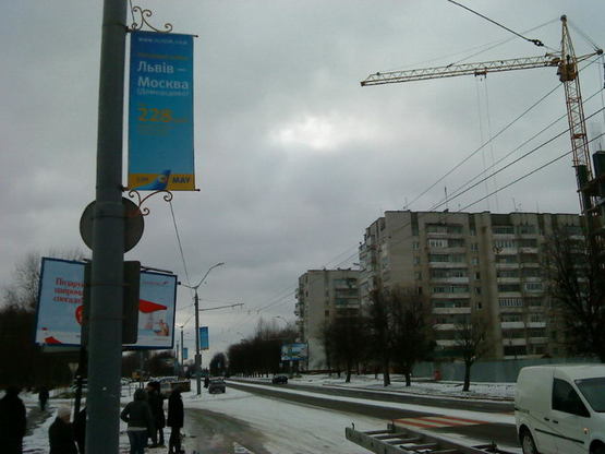 Фото рекламної площини за адресою вул. Любінська (ліва сторона) - від вул. Виговського до Аеропорту