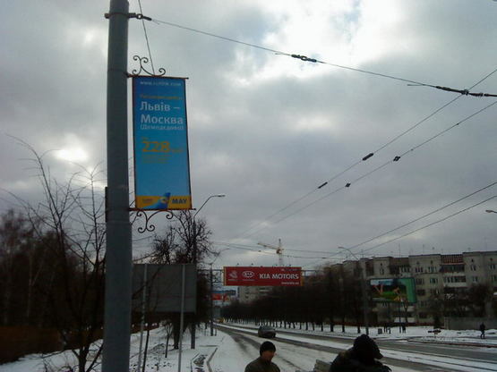 Фото рекламной плоскости по адресу вул. Любінська (ліва сторона) - від вул. Виговського до Аеропорту